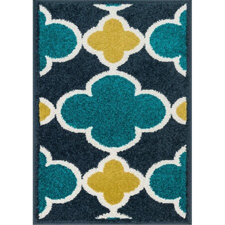 Loloi 2 Ft. 5 In. X 3 Ft. 9 In. Terrace Rectangular Shape Power Loomed Area Rug- Navy And Teal TERCHTC19NVTE2539
